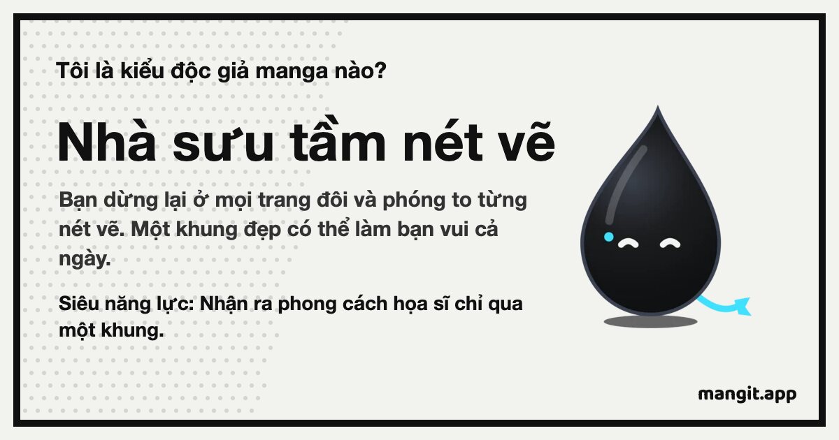 Thẻ kết quả Nhà sưu tầm nét vẽ, có Inku, giọt mực của Mangit