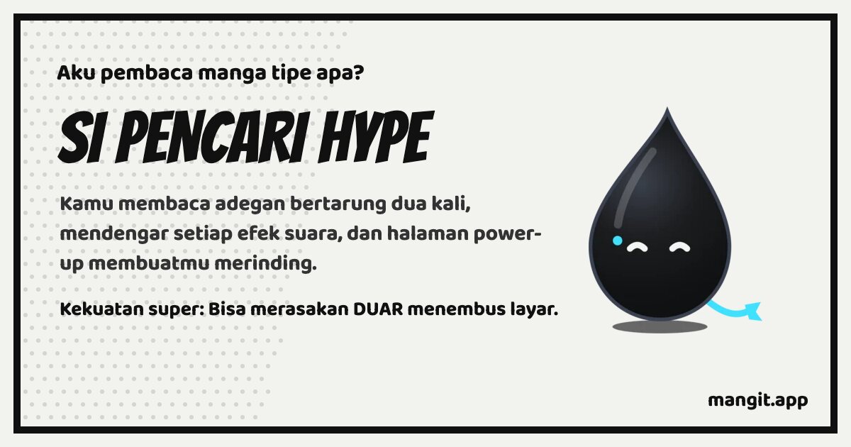 Kartu hasil Si Pencari Hype, dengan Inku, tetes tinta Mangit