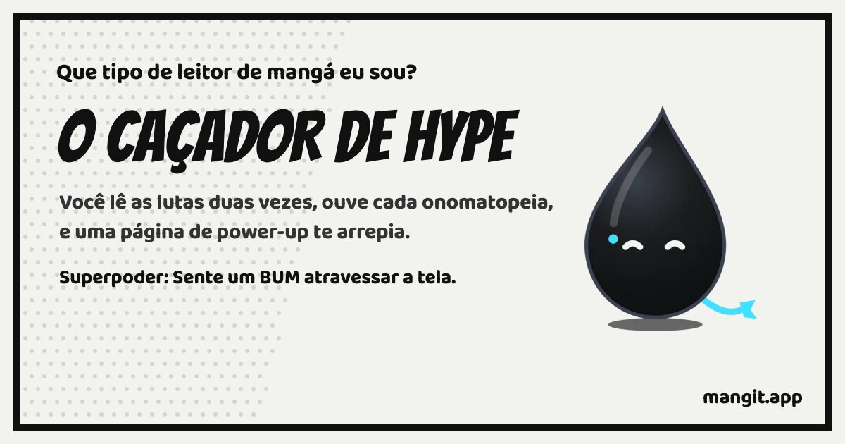 Cartão de resultado de O Caçador de Hype, com Inku, a gota de tinta do Mangit