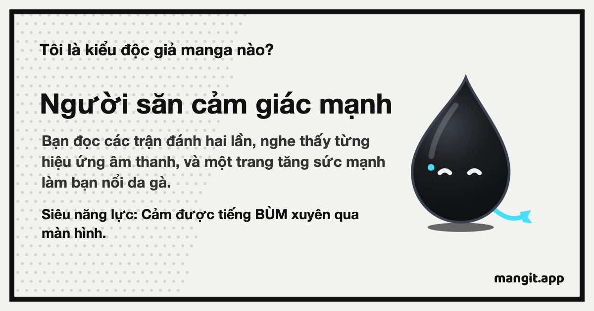 Thẻ kết quả Người săn cảm giác mạnh, có Inku, giọt mực của Mangit