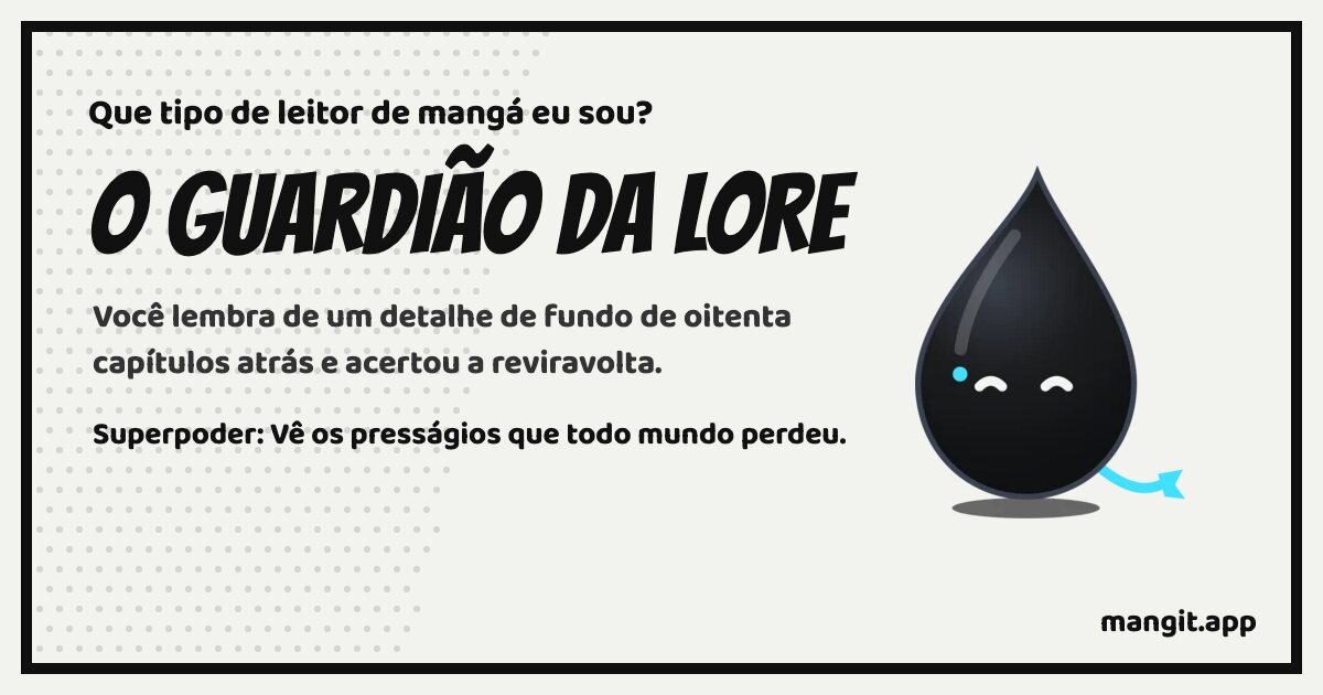 Cartão de resultado de O Guardião da Lore, com Inku, a gota de tinta do Mangit