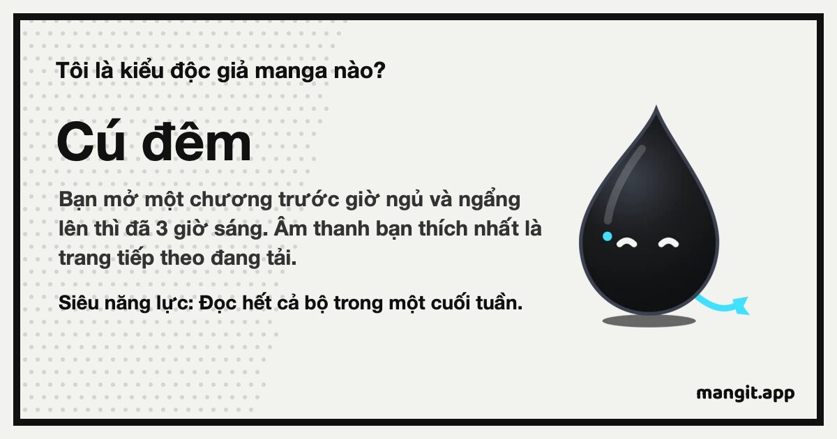 Thẻ kết quả Cú đêm, có Inku, giọt mực của Mangit